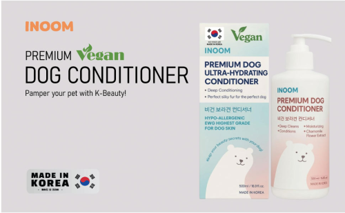 Human grade INOOM vegan , k-beauty dog conditioner